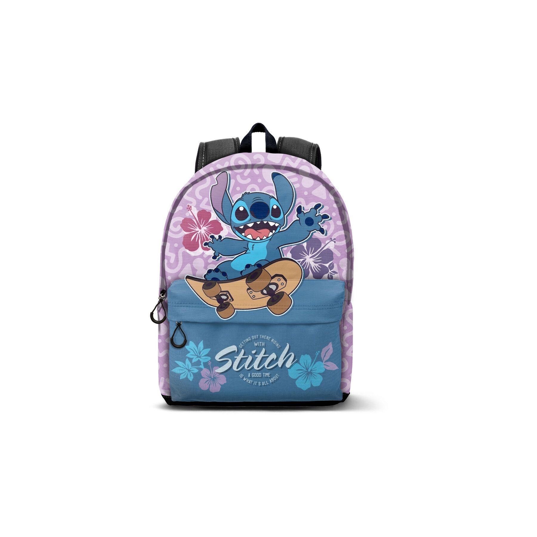 Mochila Skate Stitch Disney 44Cm Adaptable