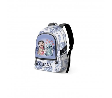 Mochila Couple Stitch Disney 44Cm Adaptable
