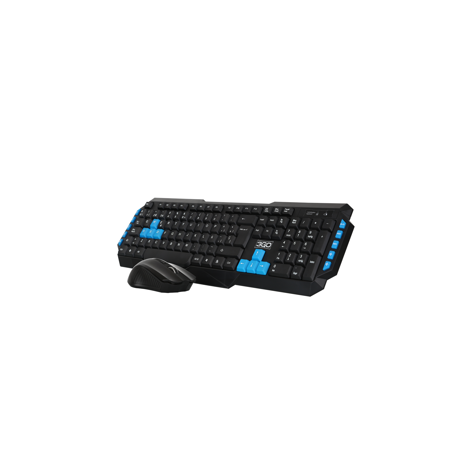 Teclado + Raton + Auriculares 3Go Drile Negro