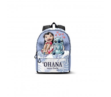 Mochila Couple Stitch Disney 44Cm Adaptable
