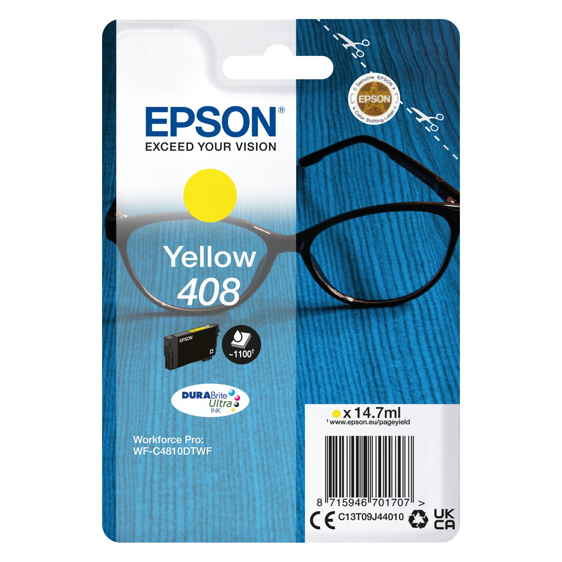 Epson Tinta Amarillo Wf-C4810Dtwf - Nº 408