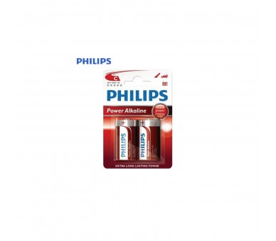 Pack De 2 Pilas C Philips Lr14P2B/10/ 1.5V/ Alcalinas