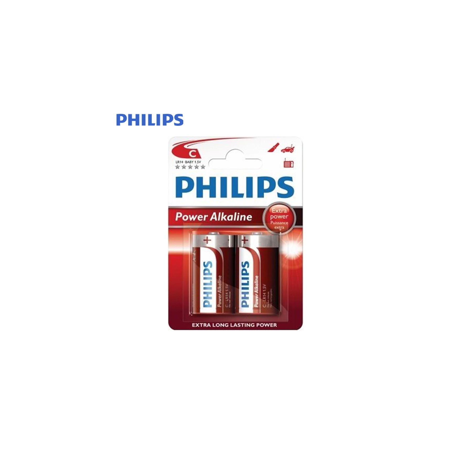 Pack De 2 Pilas C Philips Lr14P2B/10/ 1.5V/ Alcalinas