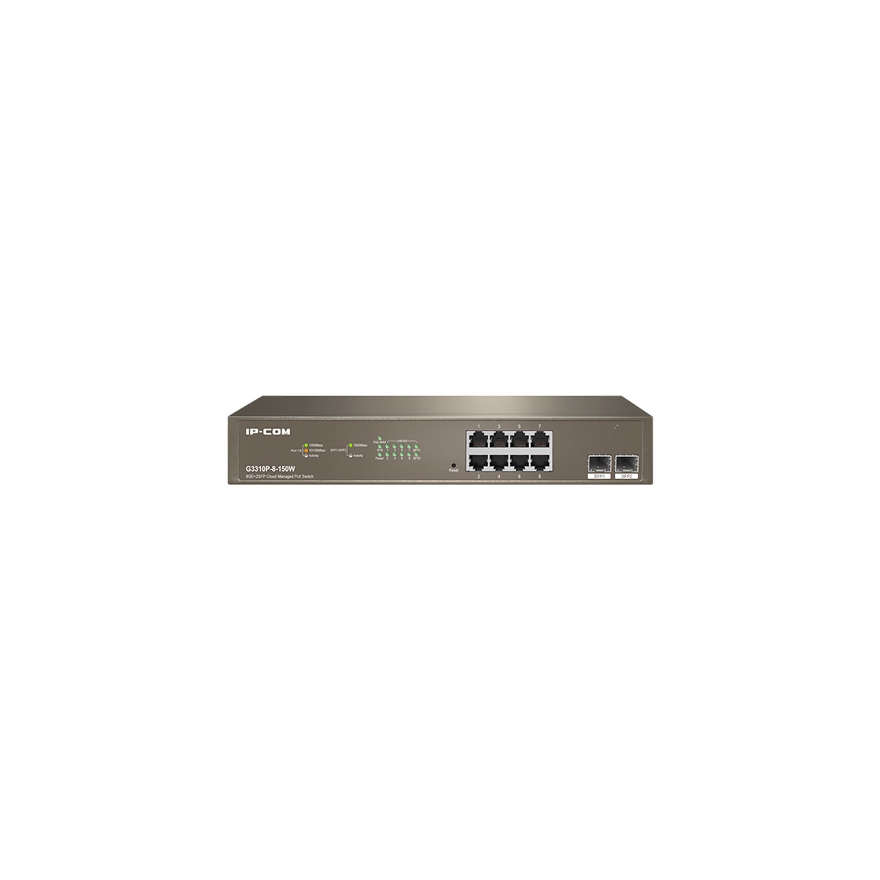 Switch 10 Puertos Ip - Com 8 Puertos Gigabit Ethernet 2 Puer Switch 10 Puertos Ip - Com 8 Puertos Gigabit Ethernet 2 Puer