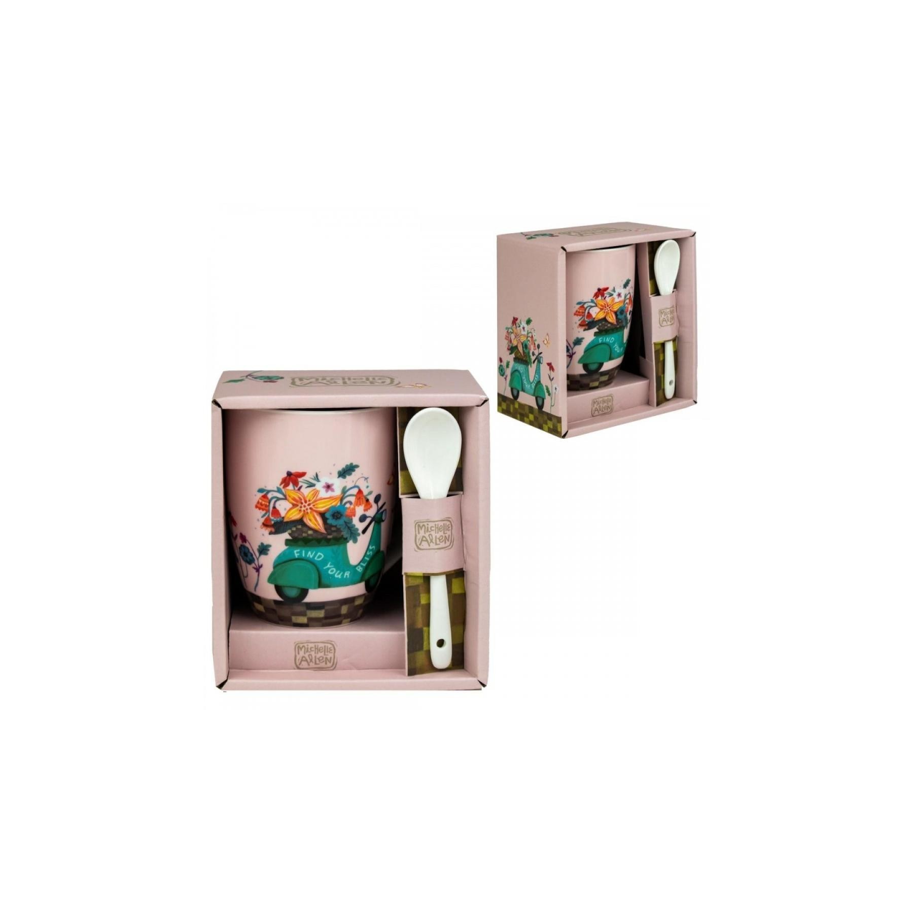 Taza De Cerámica Con Cuchara Enesco