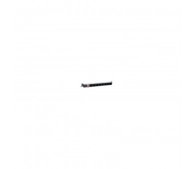 Regleta Alimentacion Aluminio Rack 19" 1U 8 Tomas Tipo Shuck