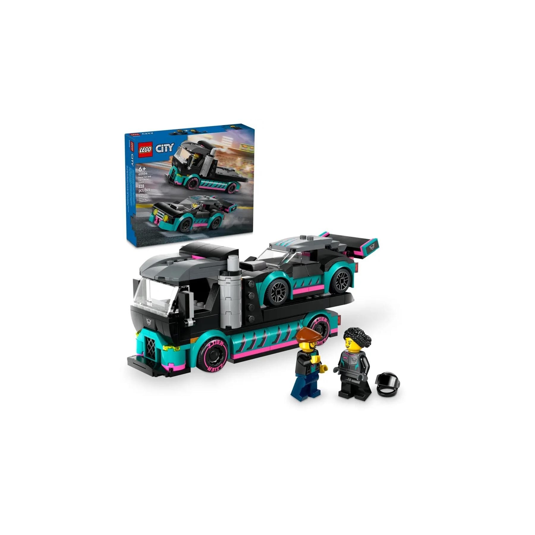 Lego City Coche De Carreras Y Camion De Transporte