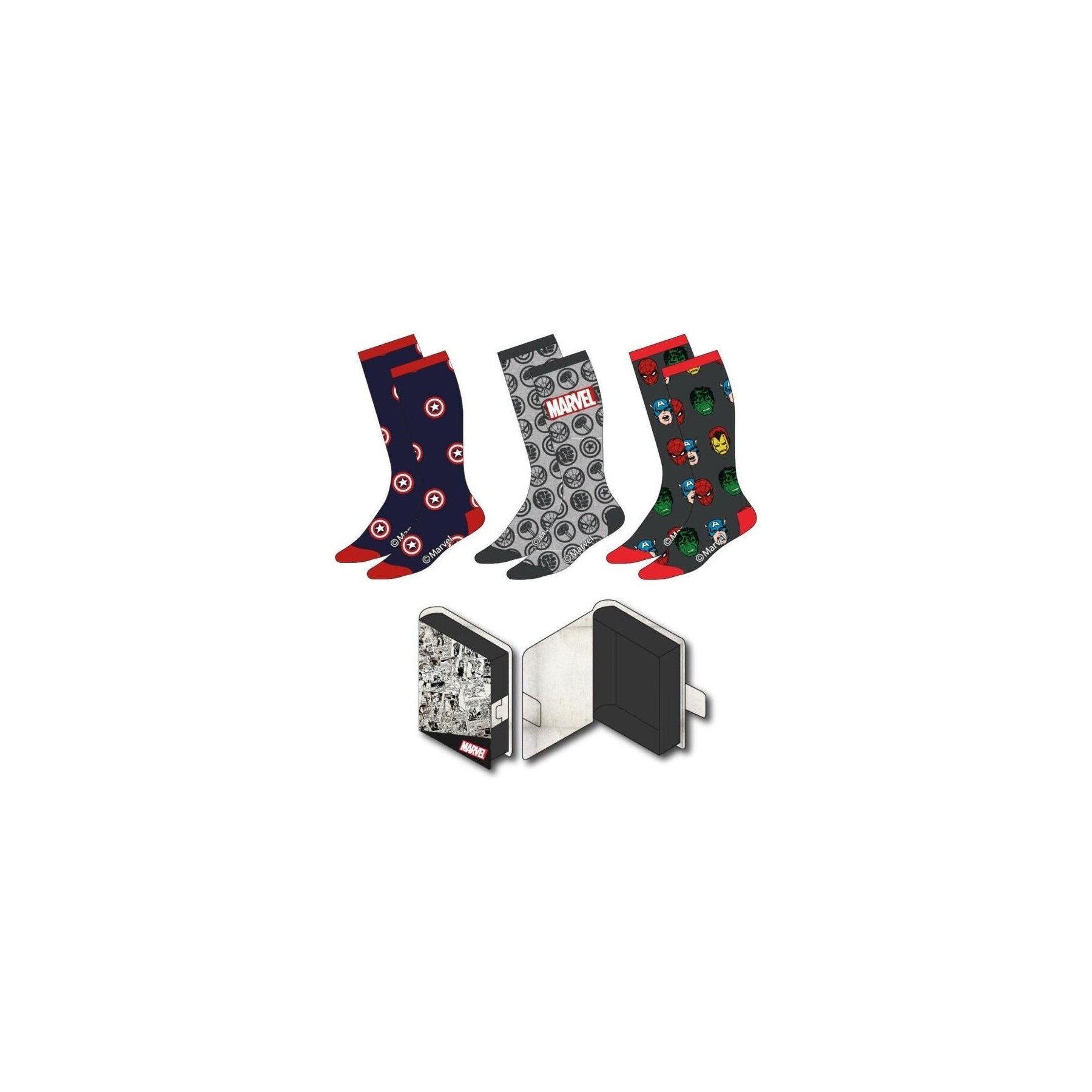 Pack Calcetines 3 Piezas Marvel Talla 38/45