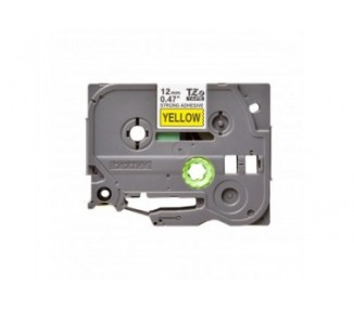 Brother Cinta Rotuladora Laminada Amarillo Sobre Negro De 12