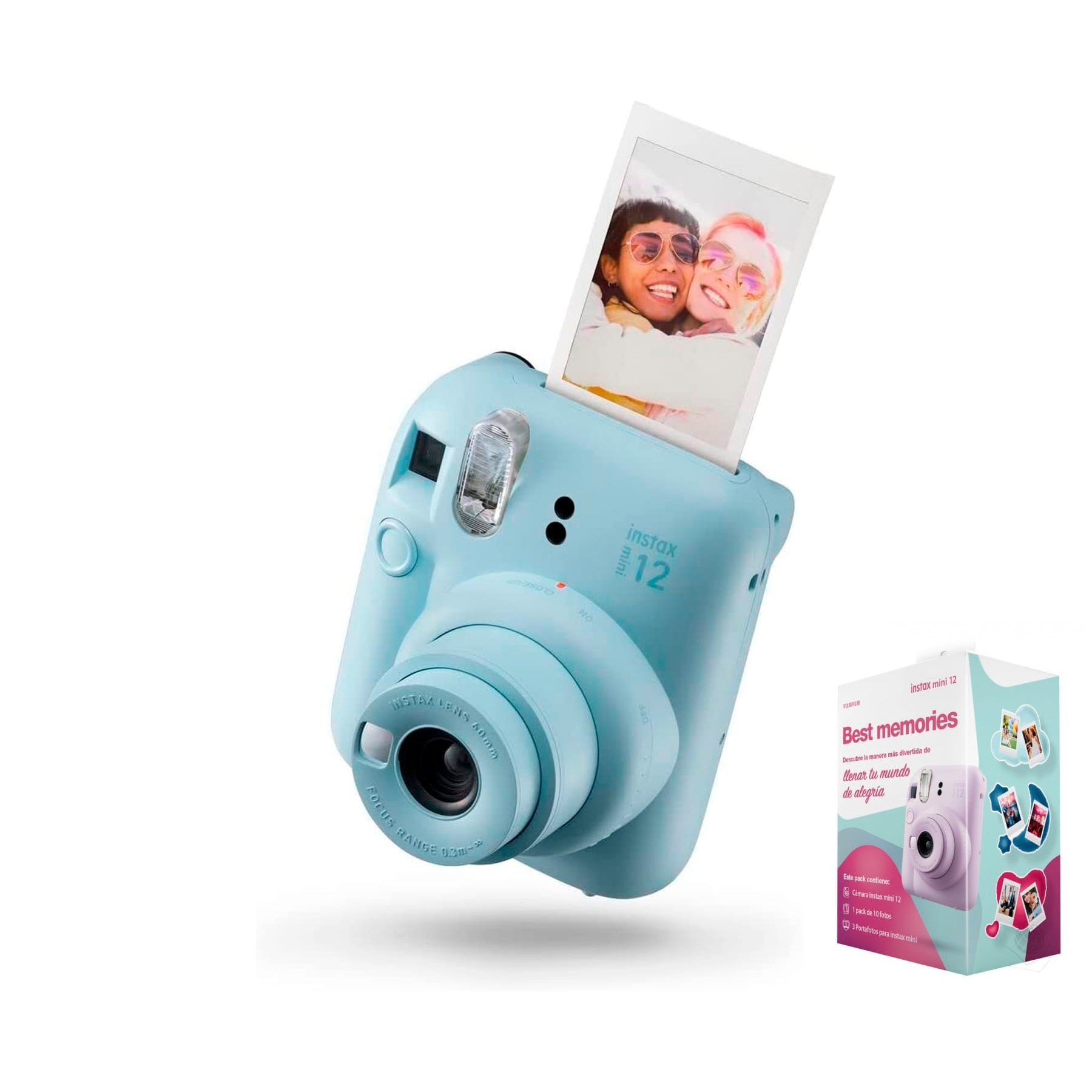 Fujifilm Kit Best Memories Instax Mini 12 Pastel Blue / Cáma