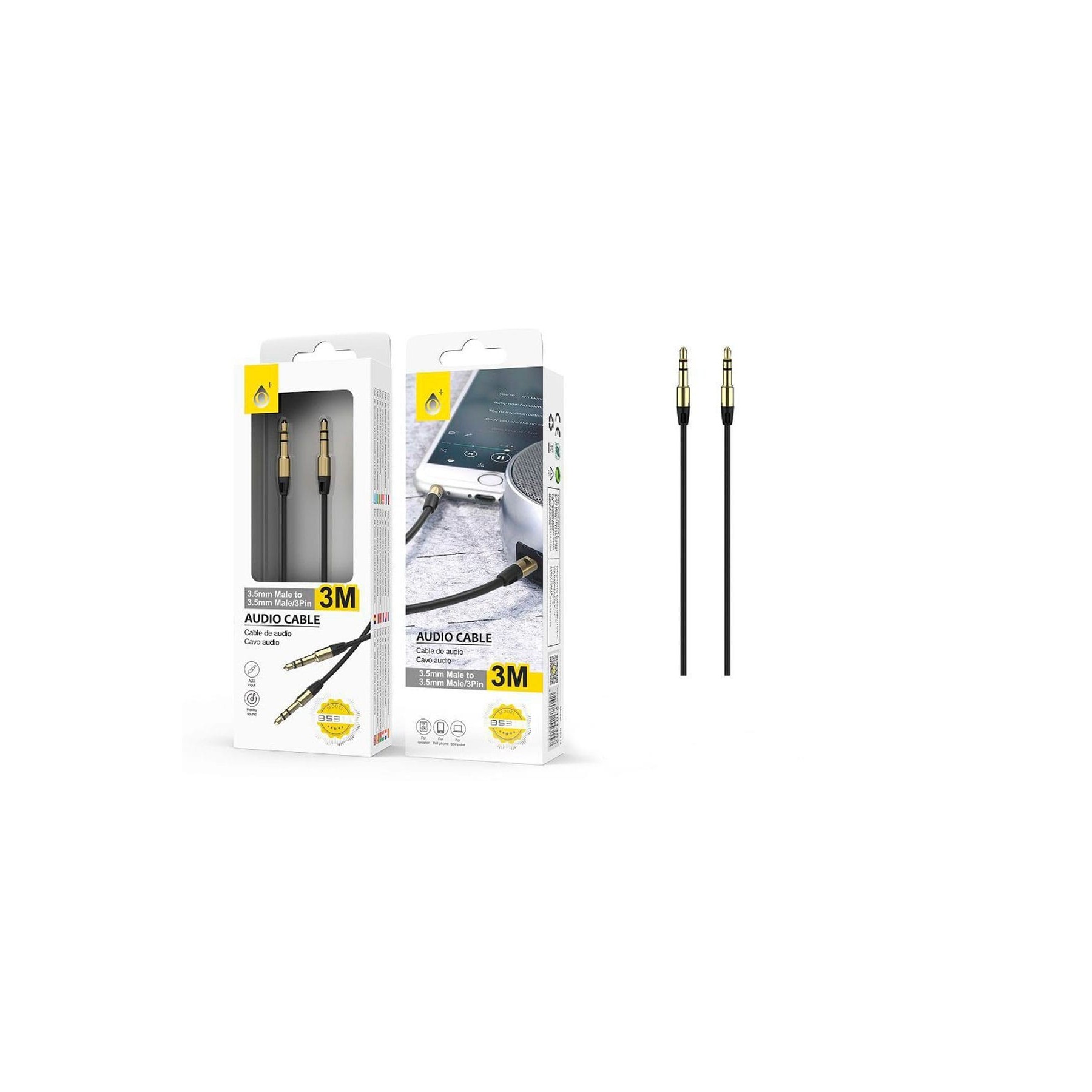 Jc B5314 Audio Plank Negro / Cable Jack 3.5Mm (M) A Jack 3.5