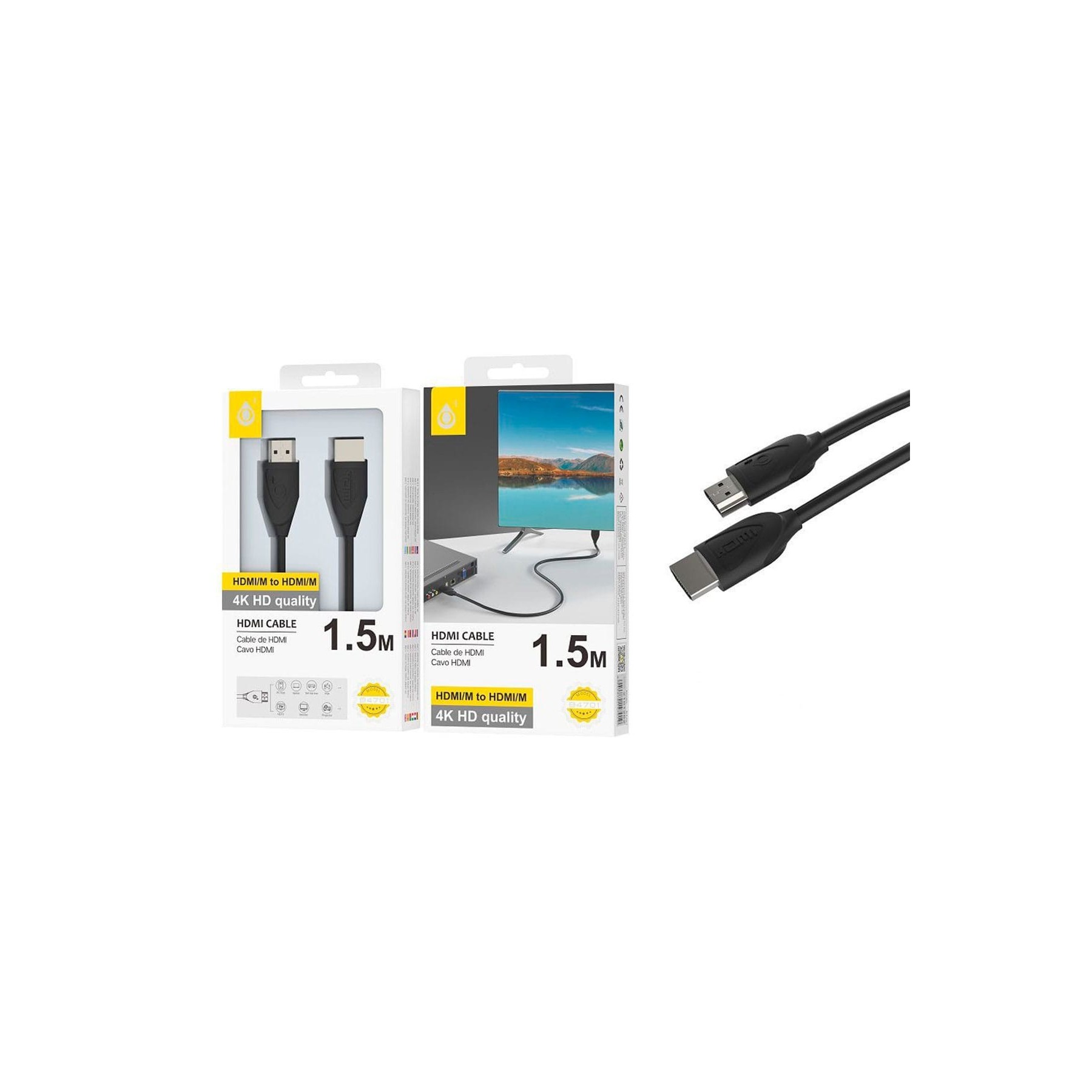 Jc B4701 Ne Negro / Cable Hdmi 4K, Macho A Macho, 1.5M