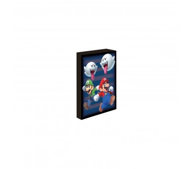 Super Mario - Lienzo Con Iluminacin 30X40 Cm Boo Blast
