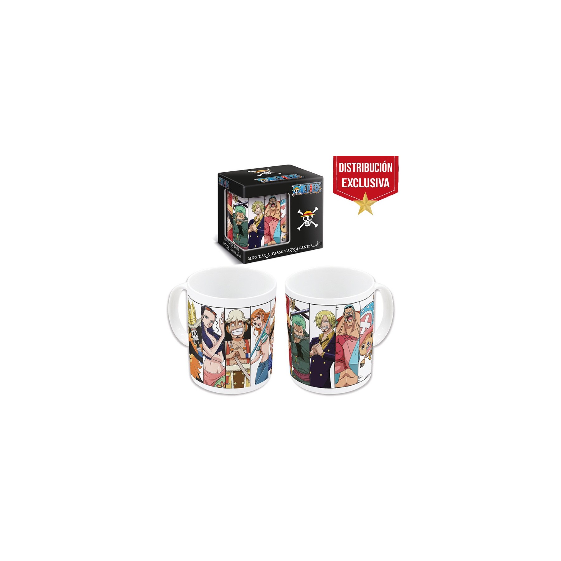 One Piece - Taza De 325 Ml Blanca Personajes (Distr. Exclusi