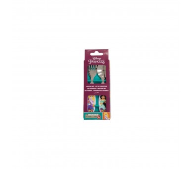 Set 2 Cubiertos Metalicos Princesas Disney 12 Unidades