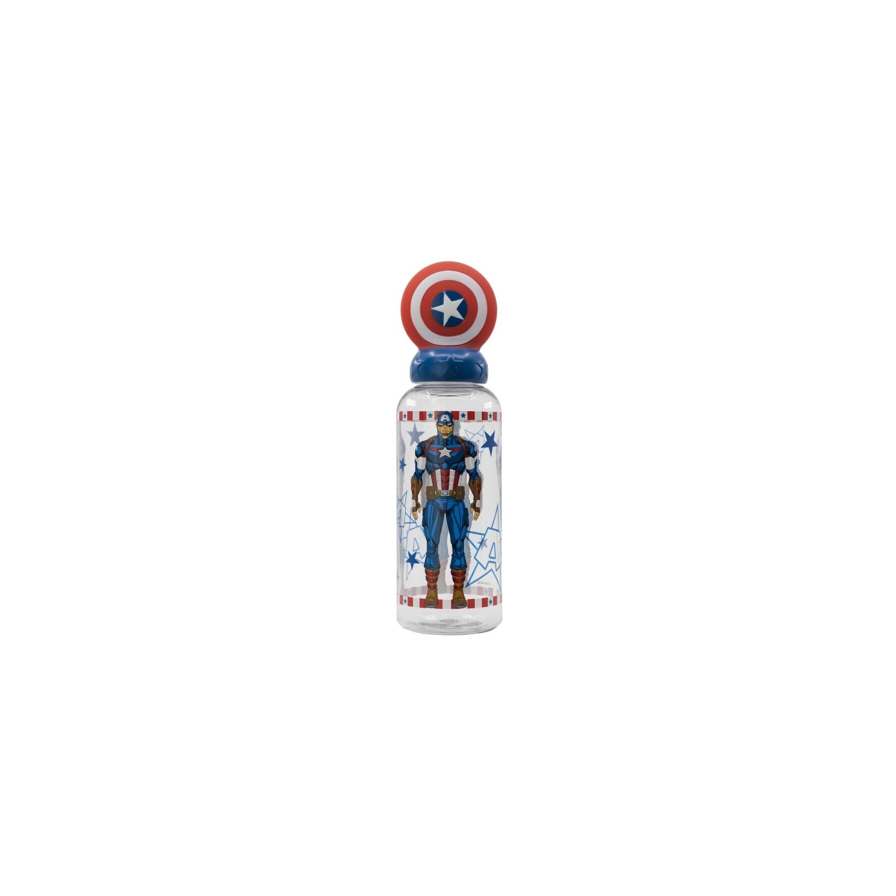 Vaso Figura 3D Capitan America Marvel 560Ml 12 Unidades