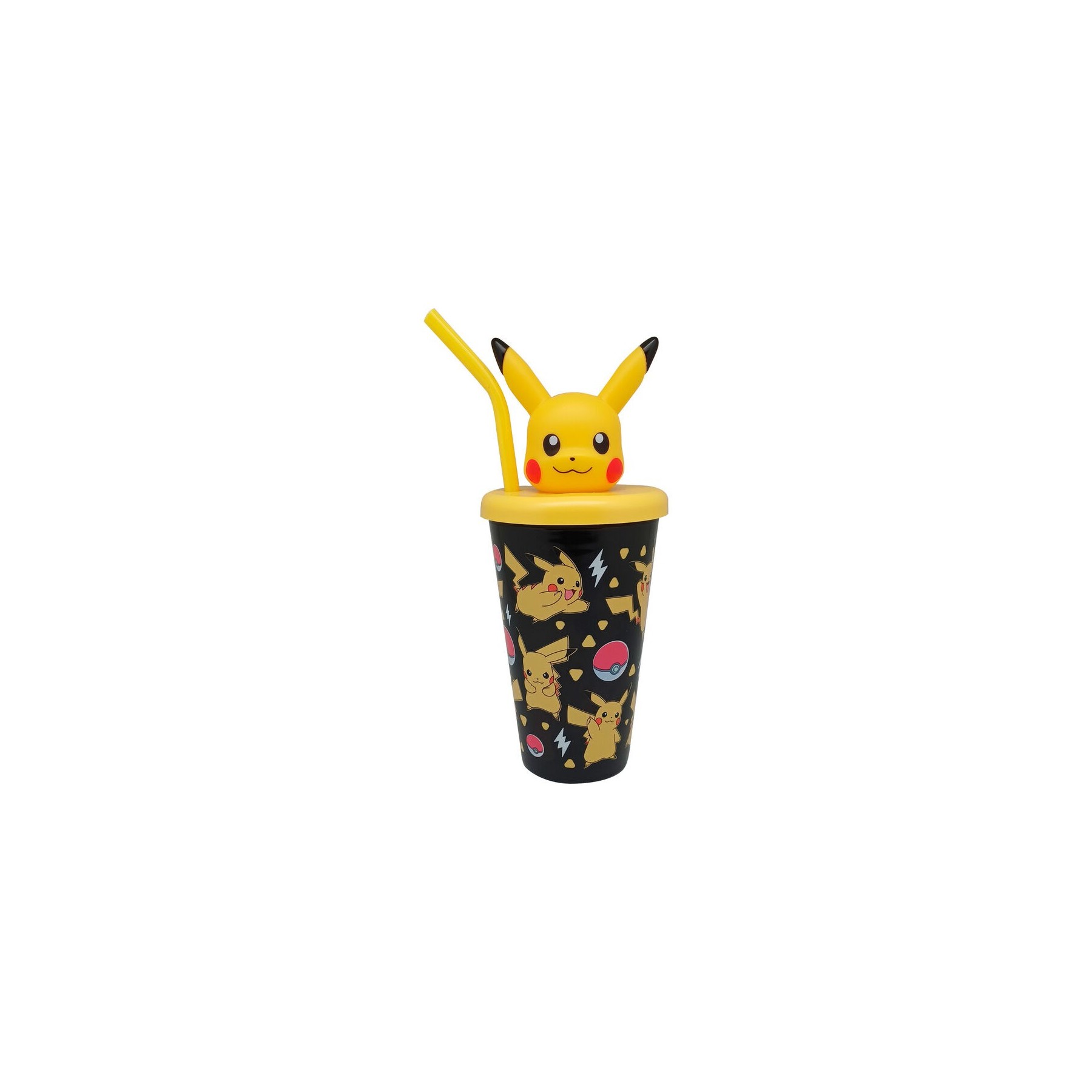 Vaso Caña Topper 3D Pikachu Pokemon 500Ml 12 Unidades