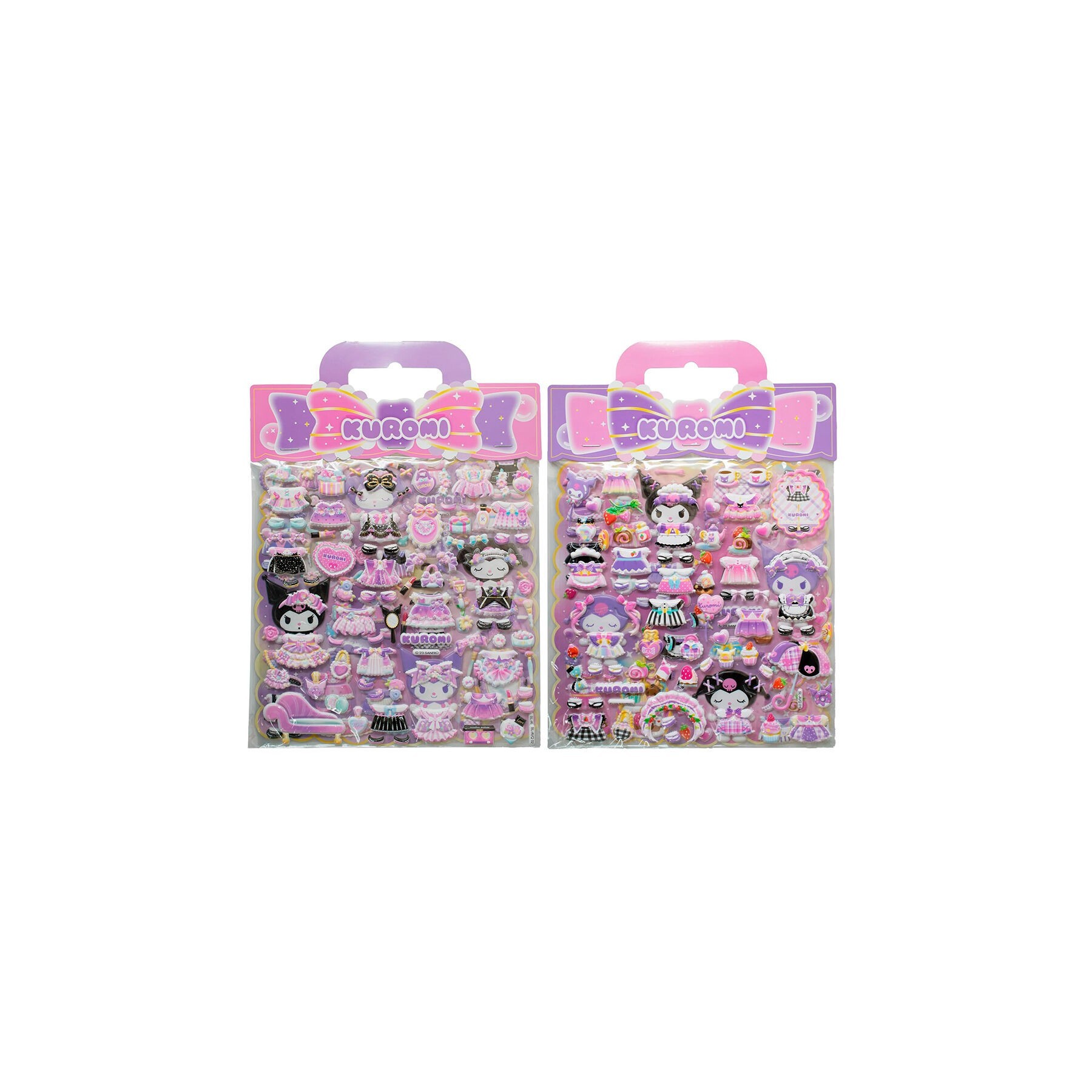 Pegatinas Relieve Kuromi Hello Kitty Surtido 24 Unidades
