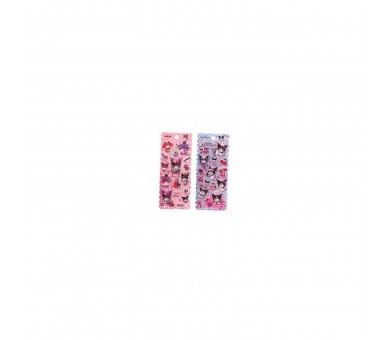 Pegatinas Relieve Kuromi Hello Kitty Surtido 20 Unidades