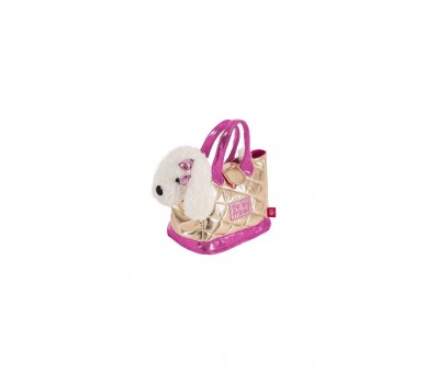 Bolso Mano + Peluche Dorado Perro Didi 28Cm