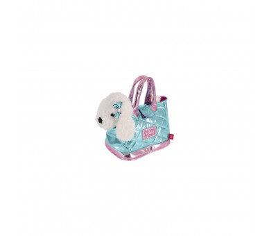 Bolso Mano + Peluche Azul Perro Didi 28Cm