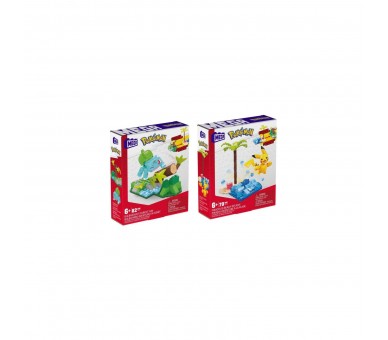 Mega Construx Pikachu Y Bulbasaur Pokemon Surtido 6 Unidades