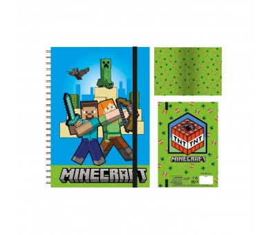 Minecraft - Cuaderno A5 Espiral