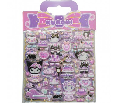 Pegatinas relieve Kuromi Hello Kitty surtido