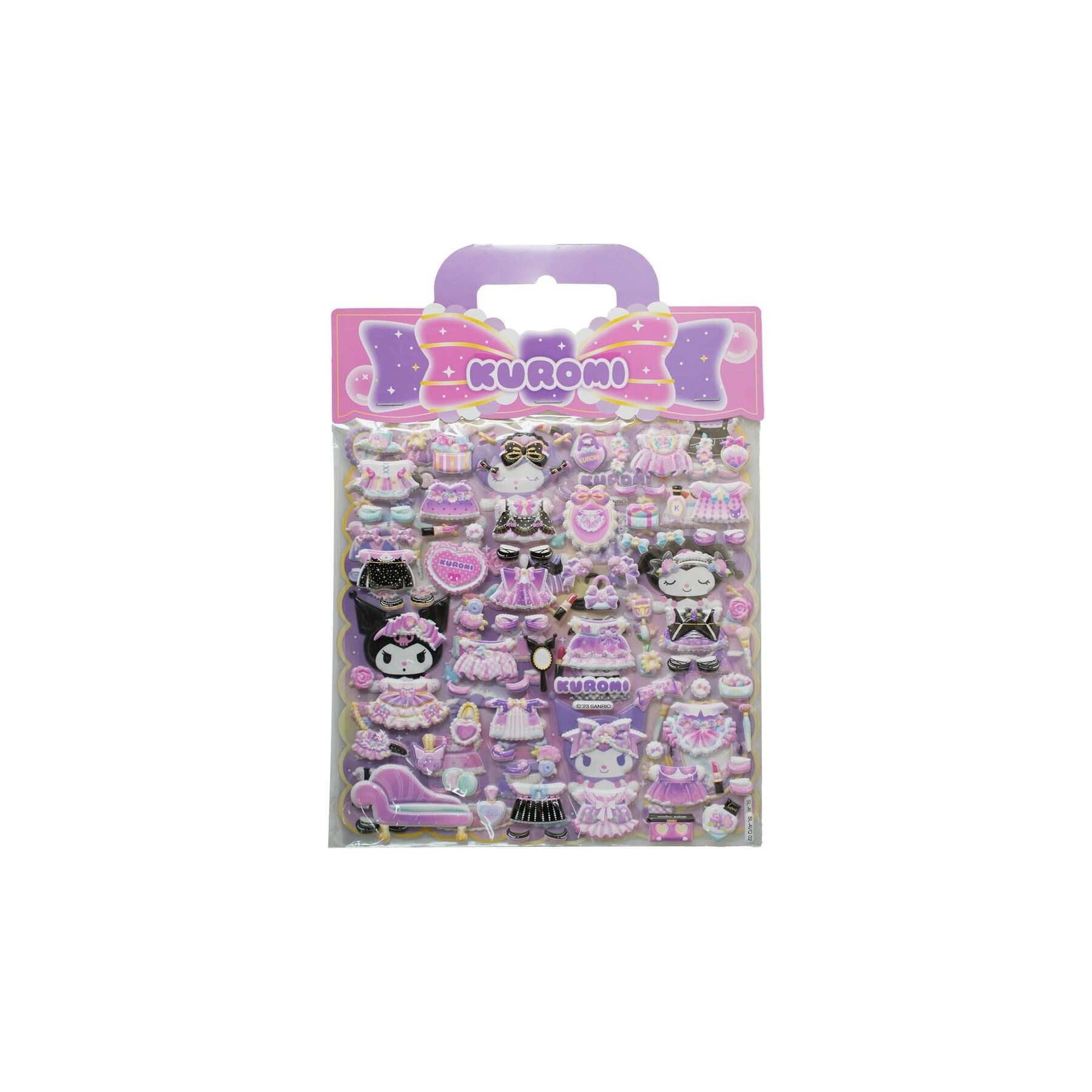 Pegatinas relieve Kuromi Hello Kitty surtido