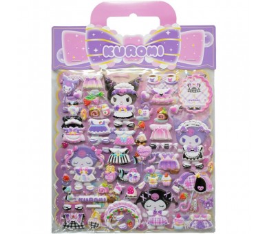 Pegatinas relieve Kuromi Hello Kitty surtido