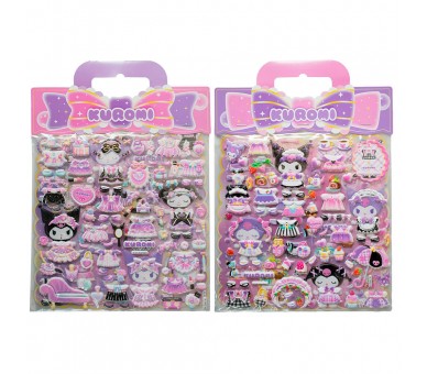 Pegatinas relieve Kuromi Hello Kitty surtido
