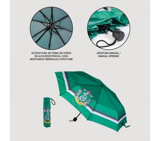 Paraguas manual plegable Slytherin Harry Potter 53cm