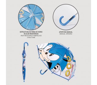 Paraguas manual burbuja Sonic The Hedgehog 45cm