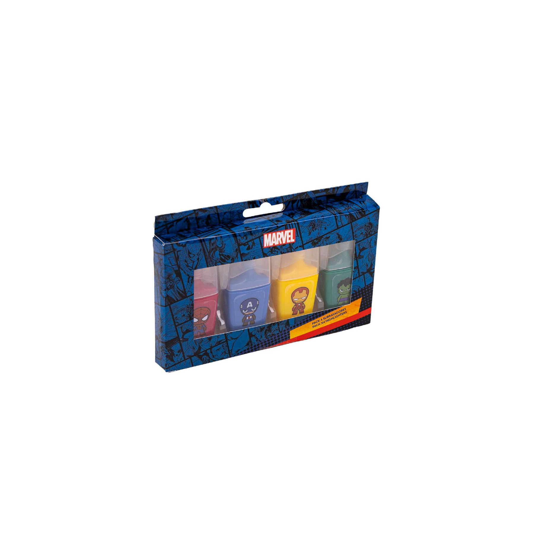 Blister 4 Subrayadores Los Vengadores Avengers Marvel