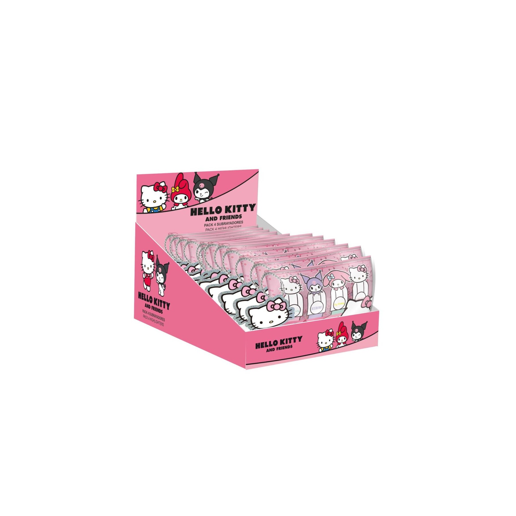 Set 4 subrayadores Hello Kitty surtido