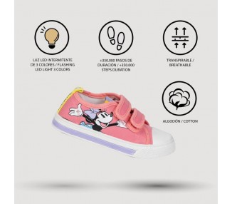 Zapatillas loneta Minnie Disney luces