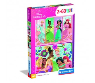 Puzzle Princesas Disney 2x60pzs