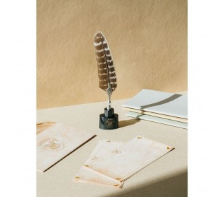 Blister Boligrafo Pluma + Cartas Harry Potter