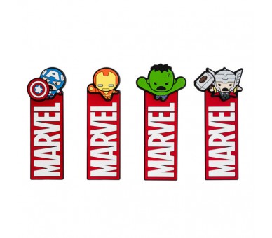 Set 4 marcapaginas Los Vengadores Avengers Marvel