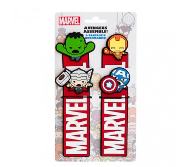 Set 4 marcapaginas Los Vengadores Avengers Marvel