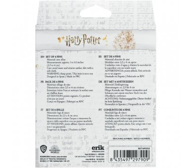 Set 4 pins Hogwarts Harry Potter