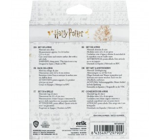 Set 4 pins Hogwarts Harry Potter