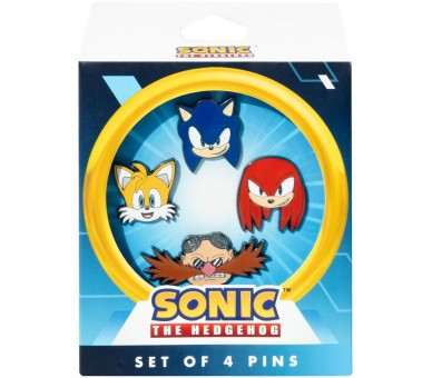 Set 4 pins Sonic The Hedgehog