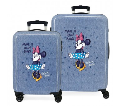 Set 2 Maletas ABS trolley It Rain Bows Minnie Disney