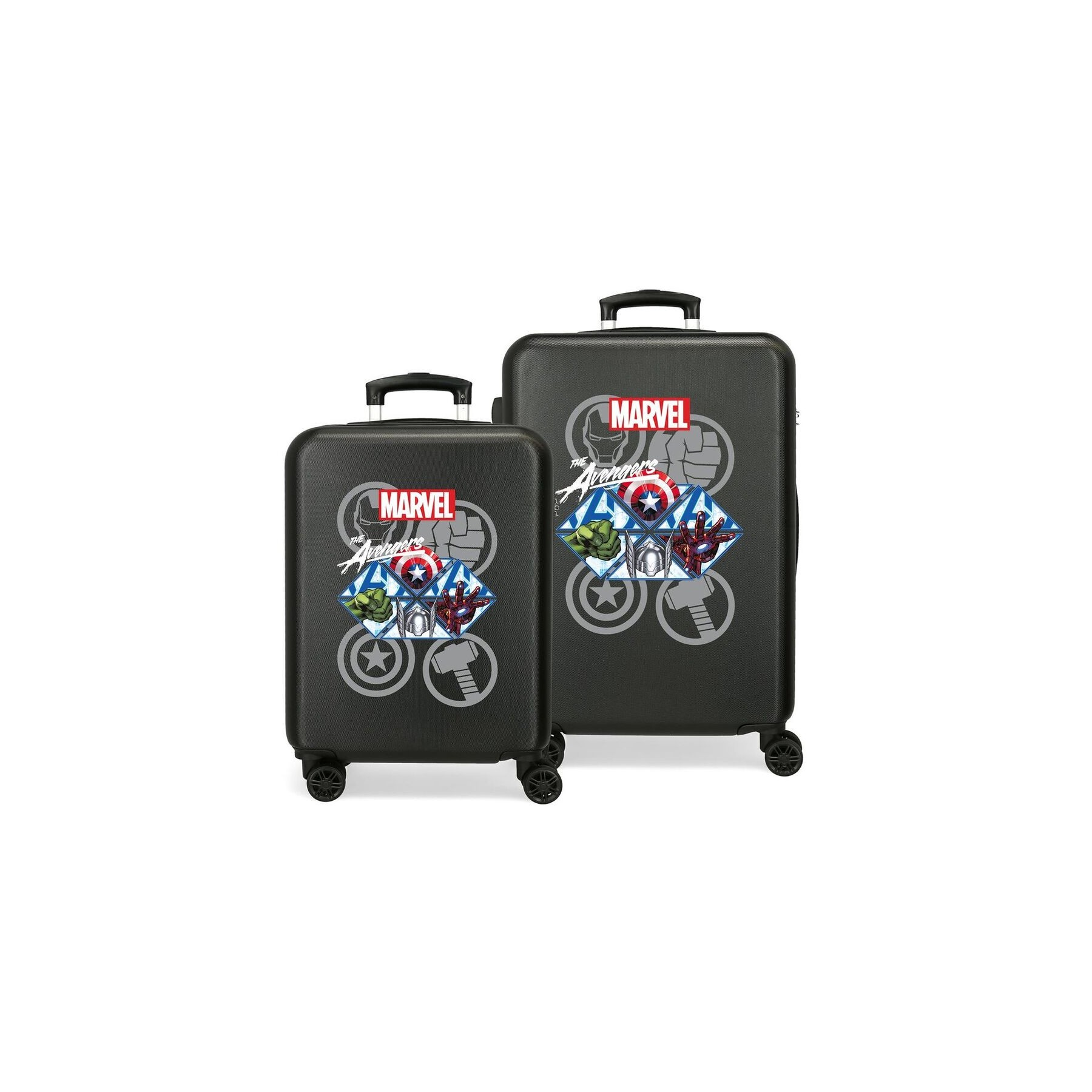 Set 2 Maletas trolley ABS Heroes Los Vengadores Avengers Marvel