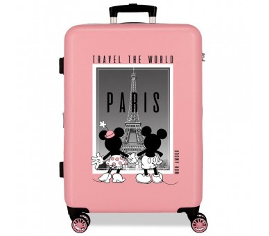 Maleta trolley ABS Paris Mickey & Minnie Disney 68cm
