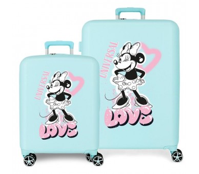 Set 2 Maletas trolley ABS Heart Minnie Disney
