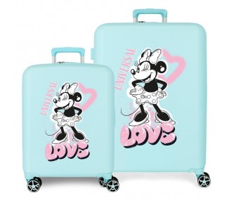 Set 2 Maletas trolley ABS Heart Minnie Disney