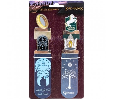 Set 4 marcapaginas El Señor de Los Anillos