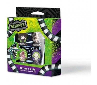 Set 4 pins Beetlejuice